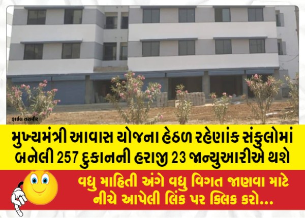 MailVadodara.com - 257-shops-built-in-residential-complexes-under-Chief-Minister-Housing-Scheme-in-Vadodara-will-be-auctioned-on-January-23