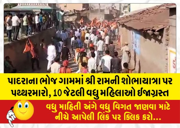 MailVadodara.com - Stone-pelting-on-Shri-Rams-procession-in-Bhoj-village-of-Padra-10-more-women-injured