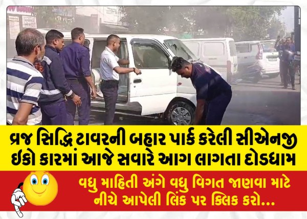 MailVadodara.com - A-CNG-eco-car-parked-outside-Vraj-Siddhi-Tower-burst-into-flames-this-morning
