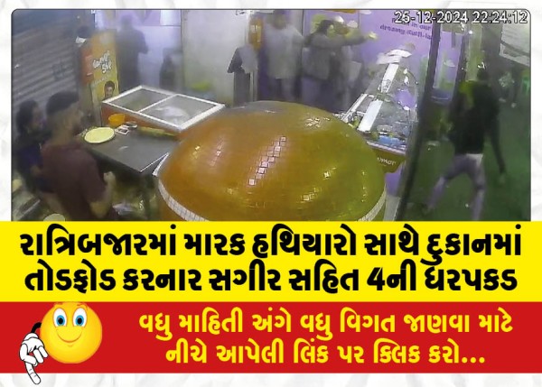MailVadodara.com - 4-arrested-including-minor-for-vandalizing-shop-with-firearms-in-night-market