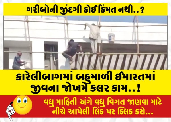 MailVadodara.com - Color-work-at-risk-of-life-in-multi-storied-building-in-Karelibagh