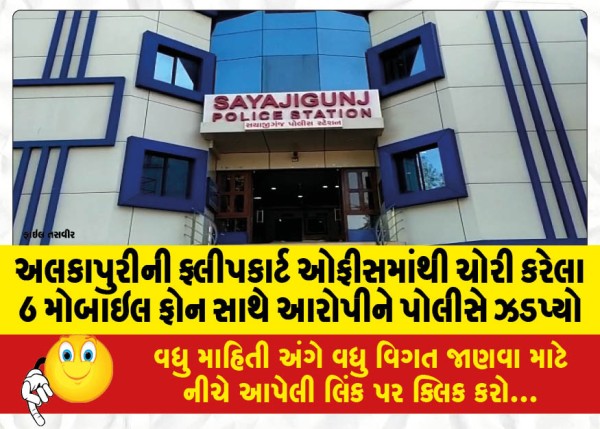 MailVadodara.com - Police-nabbed-the-accused-with-6-mobile-phones-stolen-from-Flipkart-office-in-Alkapuri