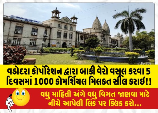 MailVadodara.com - 1000-commercial-properties-sealed-in-5-days-by-Vadodara-Corporation-to-collect-outstanding-taxes