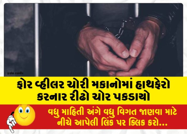 MailVadodara.com - Four-wheeler-theft-habitual-thief-caught