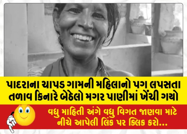 MailVadodara.com - A-woman-from-Chapad-village-in-Padra-was-dragged-into-the-water-by-a-crocodile-sitting-on-the-bank-of-a-slipping-lake