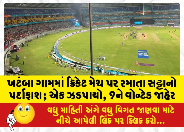 MailVadodara.com - Cricket-match-betting-busted-in-Khatamba-village-One-captured-9-wanted