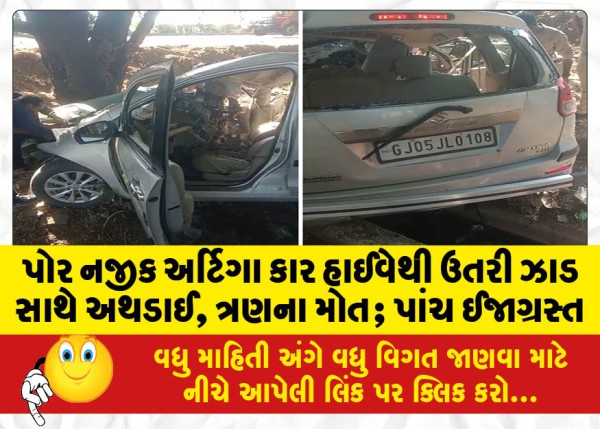 MailVadodara.com - Ertiga-car-veers-off-highway-and-hits-tree-near-Por-three-dead-five-injured