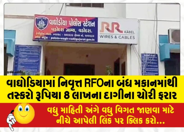 MailVadodara.com - Smugglers-steal-jewellery-worth-Rs-8-lakh-from-retired-RFOs-locked-house-in-Waghodia-escape