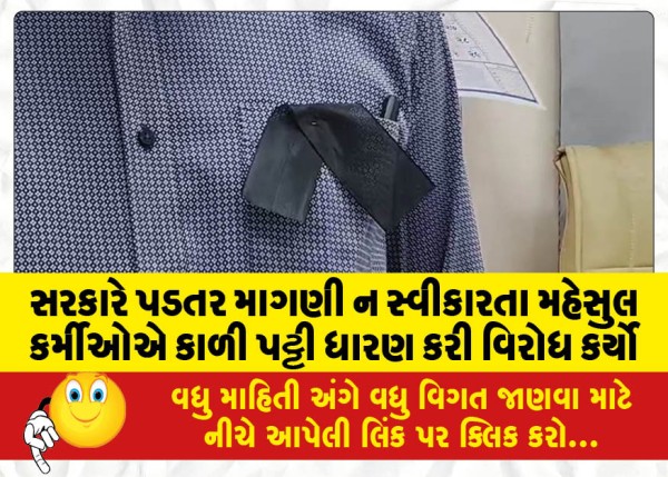MailVadodara.com - Revenue-officials-protested-by-wearing-black-armbands-as-the-government-did-not-accept-the-pending-demands