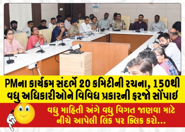 MailVadodara.com - 20-committees-formed-for-PMs-programme-more-than-150-officers-assigned-various-duties