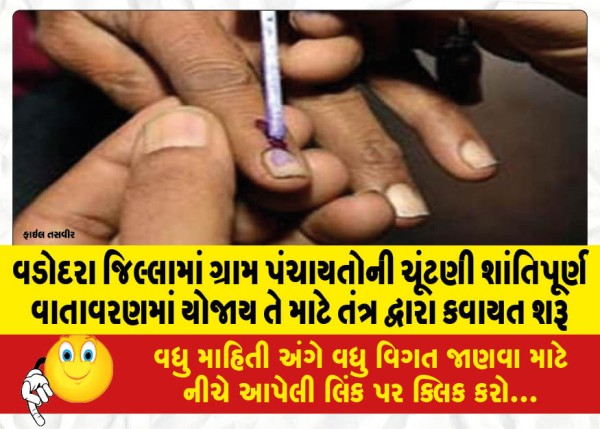 MailVadodara.com - In-Vadodara-district-the-exercise-started-by-the-system-to-conduct-the-election-of-village-panchayats-in-a-peaceful-atmosphere