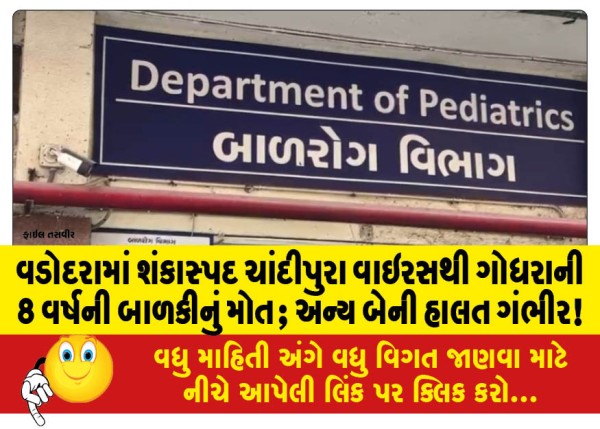 MailVadodara.com - 8-year-old-girl-from-Godhra-dies-of-suspected-Chandipura-virus-in-Vadodara-condition-of-two-others-critical