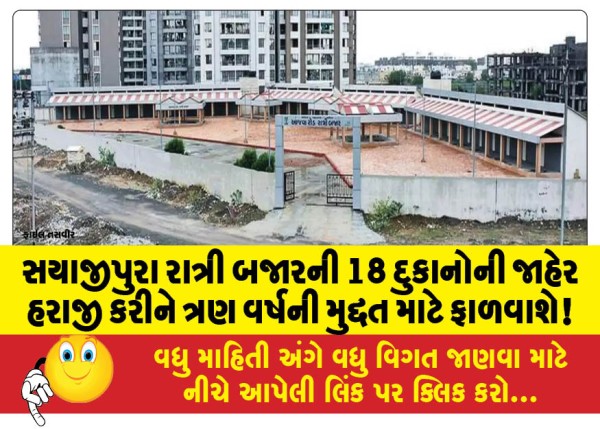 MailVadodara.com - 18-shops-of-Sayajipura-night-market-will-be-allotted-for-a-period-of-three-years-through-public-auction