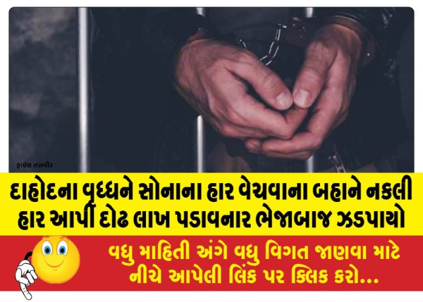 MailVadodara.com - A-fraudster-who-gave-a-fake-necklace-to-an-elderly-man-in-Dahod-and-swindled-him-of-Rs-1-5-lakh-on-the-pretext-of-selling-him-a-gold-necklace-was-caught