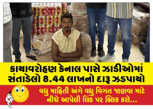 MailVadodara.com - Liquor-worth-Rs-8-44-lakhs-seized-hidden-in-bushes-near-Kayavarohan-Canal