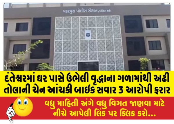 MailVadodara.com - 3-accused-on-bike-snatched-2-5-tola-chain-from-old-mans-neck-in-Danteshwar-absconding