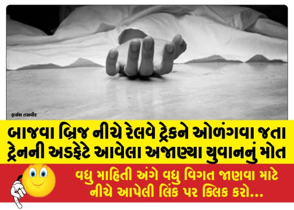 MailVadodara.com - An-unidentified-youth-died-after-being-hit-by-a-train-while-crossing-the-railway-tracks-under-Bajwa-Bridge