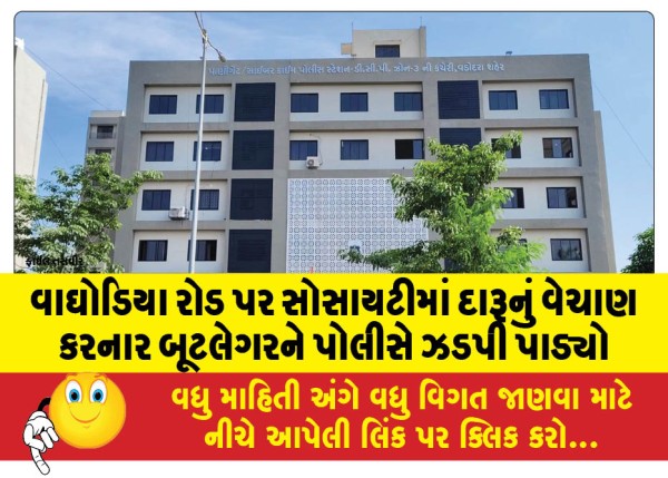 MailVadodara.com - Police-nab-bootlegger-selling-liquor-in-society-on-Waghodia-Road