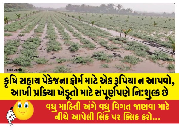 MailVadodara.com - Dont-pay-a-single-rupee-for-the-agricultural-assistance-package-form-the-entire-process-is-completely-free-for-farmers