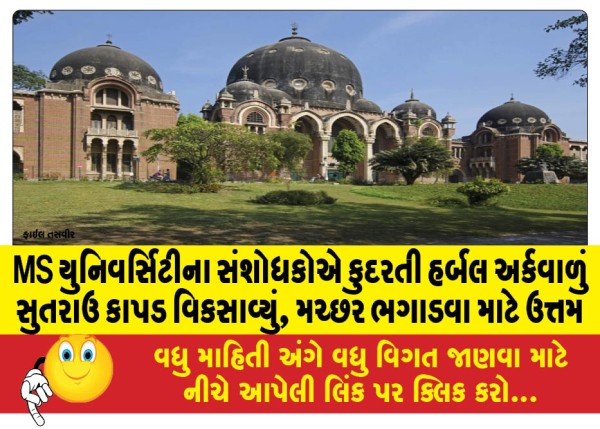 MailVadodara.com - MS-University-researchers-develop-cotton-fabric-with-natural-herbal-extracts-excellent-for-repelling-mosquitoes