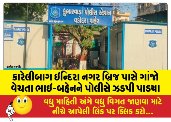 MailVadodara.com - Police-caught-a-brother-and-sister-selling-marijuana-near-Karelibagh-Indira-Nagar-Bridge