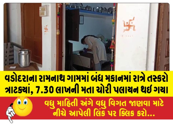 MailVadodara.com - Smugglers-raided-a-locked-house-in-Ramnath-village-Vadodara-at-night-stole-money-worth-Rs-7-30-lakh-and-fled
