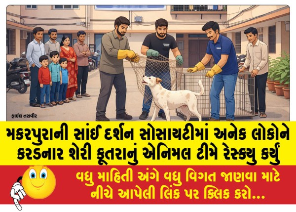 MailVadodara.com - Animal-team-rescues-stray-dog-bit-several-people-in-Makarpura-Sai-Darshan-Society