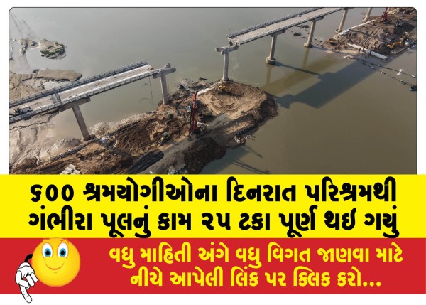 MailVadodara.com - With-the-day-and-night-efforts-of-600-laborers-the-work-of-Gambhira-Bridge-has-been-completed-by-25-percent