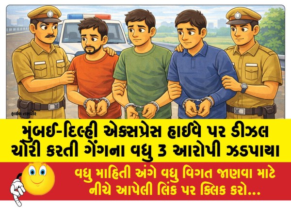 MailVadodara.com - 3-more-accused-of-diesel-theft-gang-arrested-on-Mumbai-Delhi-Expressway