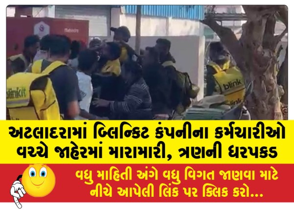MailVadodara.com - Public-fight-between-employees-of-Blinkit-company-in-Atladara-three-arrested