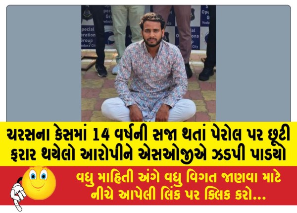 MailVadodara.com - SOG-nabs-absconding-accused-who-was-released-on-parole-after-serving-14-years-in-a-hashish-case