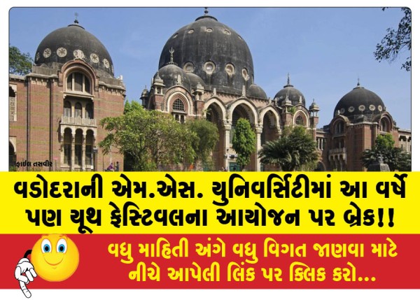 MailVadodara.com - Vadodaras-M-S-University-puts-a-break-on-organizing-the-Youth-Festival-this-year-too