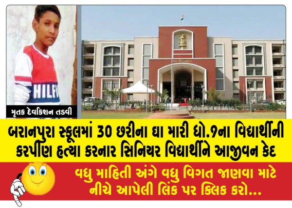 MailVadodara.com - Senior-student-who-brutally-murdered-a-9th-grader-with-30-stab-wounds-at-Baranpura-School-gets-life-imprisonment
