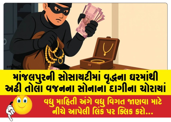 MailVadodara.com - Gold-ornaments-weighing-two-and-a-half-tolas-were-stolen-from-an-elderly-mans-house-in-a-Manjalpur-society