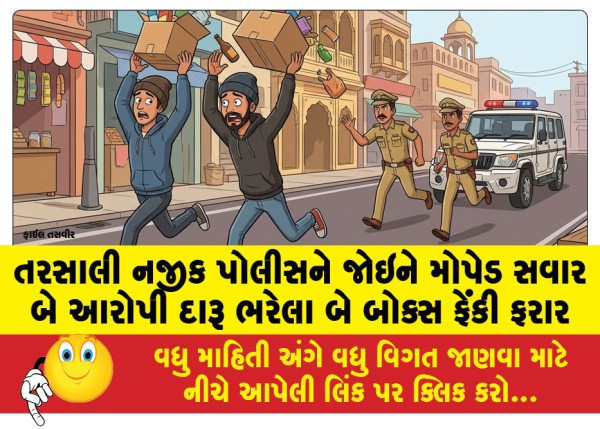 MailVadodara.com - Two-accused-riding-a-moped-fled-after-seeing-police-near-Tarsali-throwing-away-two-boxes-full-of-liquor