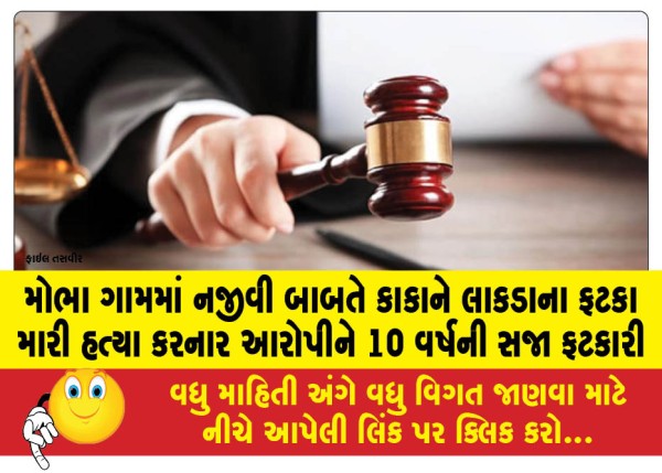 MailVadodara.com - Accused-who-killed-uncle-with-wooden-blow-over-trivial-matter-in-Mobha-village-sentenced-to-10-years-in-prison