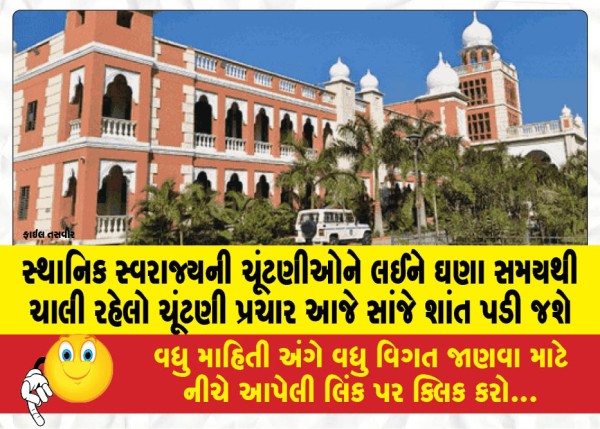 MailVadodara.com - The-long-running-election-campaign-for-the-local-government-elections-will-come-to-a-halt-this-evening