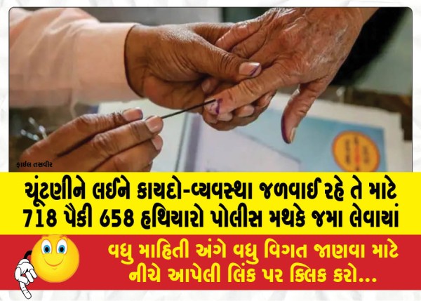 MailVadodara.com - To-maintain-law-and-order-during-the-elections-658-out-of-718-weapons-were-deposited-at-the-police-station