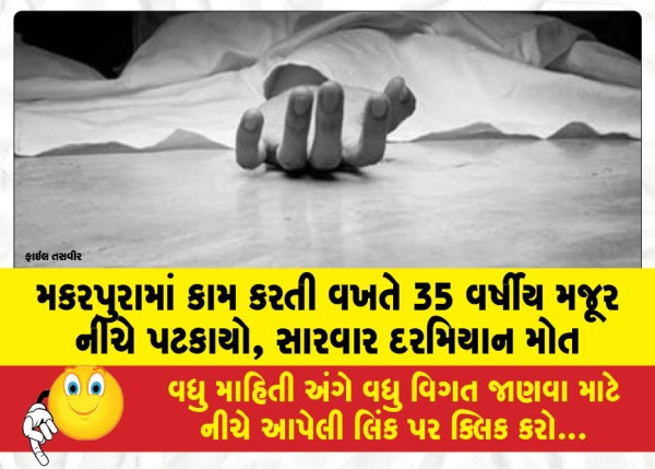 MailVadodara.com - 35-year-old-laborer-falls-down-while-working-in-Makarpura-dies-during-treatment