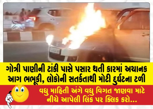 MailVadodara.com - A-car-passing-near-the-Gotri-water-tank-suddenly-caught-fire-a-major-tragedy-was-averted-due-to-the-vigilance-of-the-people