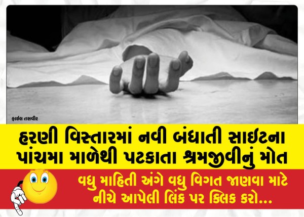 MailVadodara.com - Worker-dies-after-falling-from-fifth-floor-of-new-construction-site-in-Harni-area