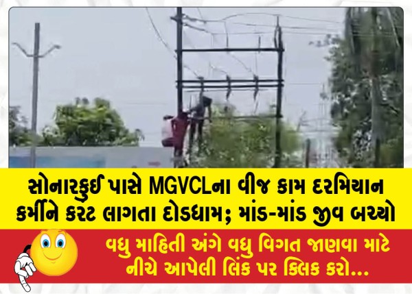 MailVadodara.com - Worker-electrocuted-during-MGVCL-electrical-work-near-Sonarkui-narrowly-escapes-death