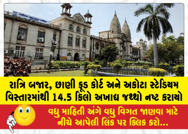 MailVadodara.com - 14-5-kg-of-unfit-for-consumption-food-was-destroyed-from-the-Night-Market-Chhani-Food-Court-and-Akota-Stadium-areas