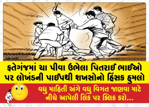 ફતેગંજમાં ચા પીવા ઉભેલા પિતરાઈ ભાઈઓ પર લોખંડની પાઈપથી શખસોનો હિંસક હુમલો,એકની હાલત ગંભીર
