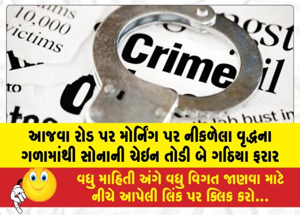 MailVadodara.com - Two-miscreants-fled-after-snatching-a-gold-chain-from-the-neck-of-an-elderly-man-who-was-out-for-a-morning-walk-on-Ajwa-Road