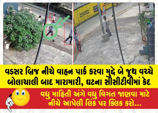 MailVadodara.com - Fight-breaks-out-between-two-groups-over-parking-under-Vadsar-Bridge-incident-captured-on-CCTV