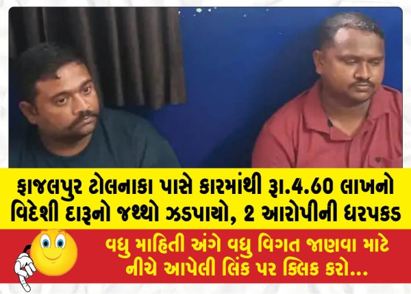 MailVadodara.com - A-consignment-of-foreign-liquor-worth-Rs-4-60-lakh-was-seized-from-a-car-near-the-Fazalpur-toll-plaza-two-accused-were-arrested