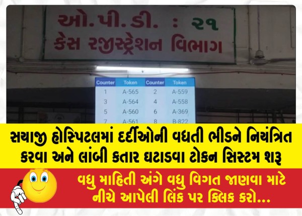 MailVadodara.com - Token-system-introduced-at-Sayaji-Hospital-to-manage-the-increasing-crowd-of-patients-and-reduce-long-queues