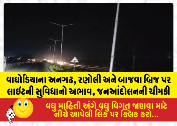 MailVadodara.com - Lack-of-street-lighting-on-the-Angadh-Ranoli-and-Bajwa-bridges-in-Waghodia-threat-of-a-public-agitation