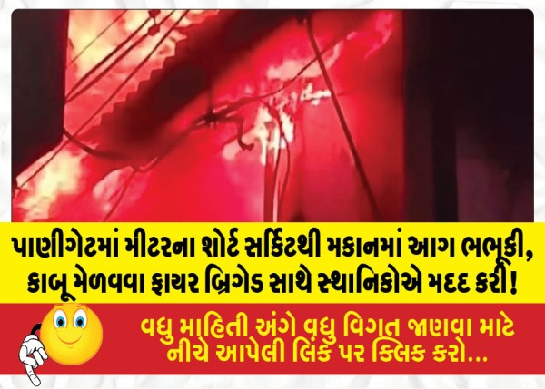 MailVadodara.com - A-fire-broke-out-in-a-house-in-Panigate-due-to-a-short-circuit-in-the-electricity-meter